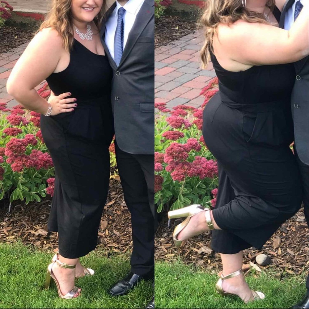Torrid Black Wide Leg Stretch Jumpsuit (size 2)